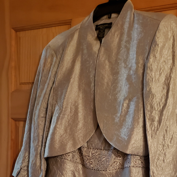 R & M Richards Mother of the Bride Gray Dress - Picture 6 of 8